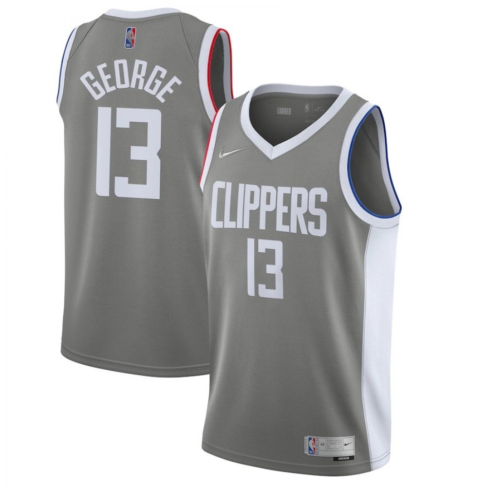 Men's LA Clippers Paul George #13 Gray 2020/21 Swingman Player Jersey - Earned Edition-Pro Kit Vault | Brand New 26/27 Sports Jerseys